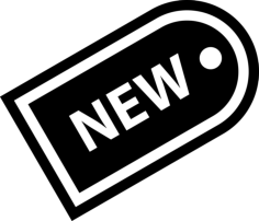 New Products Label Outline Svg Vector, Free Vectors File